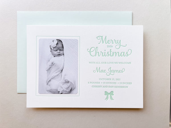 Merry little Christmas - Letterpress Holiday Cards