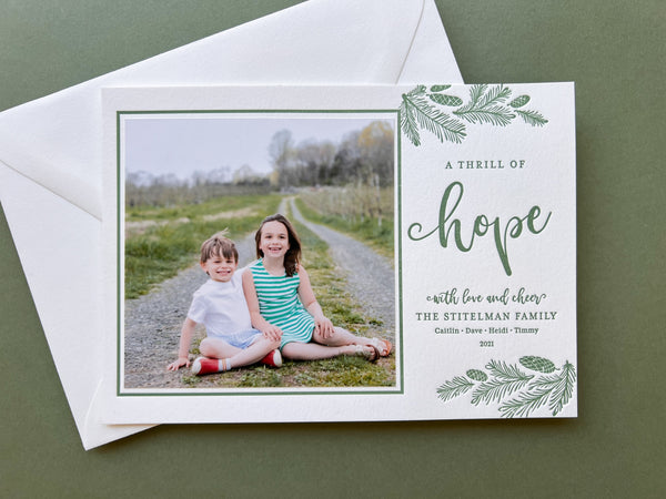 Hope Branches - Letterpress Holiday Cards