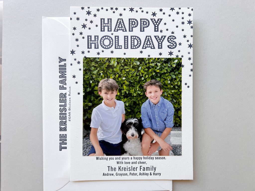 Holiday Stars - Letterpress Holiday Cards