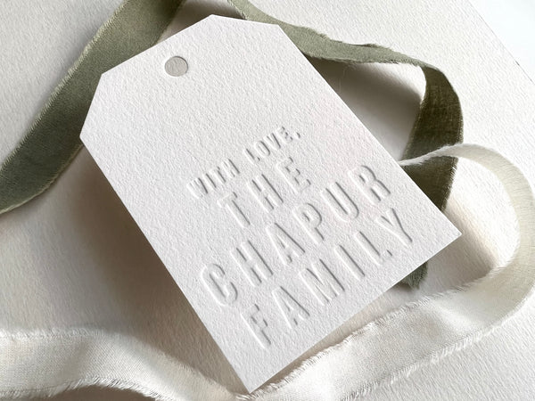 Modern Block - Letterpress Gift Tags – Dinglewood Design & Press