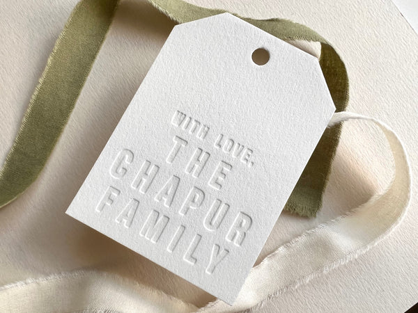 Modern Block - Letterpress Gift Tags – Dinglewood Design & Press