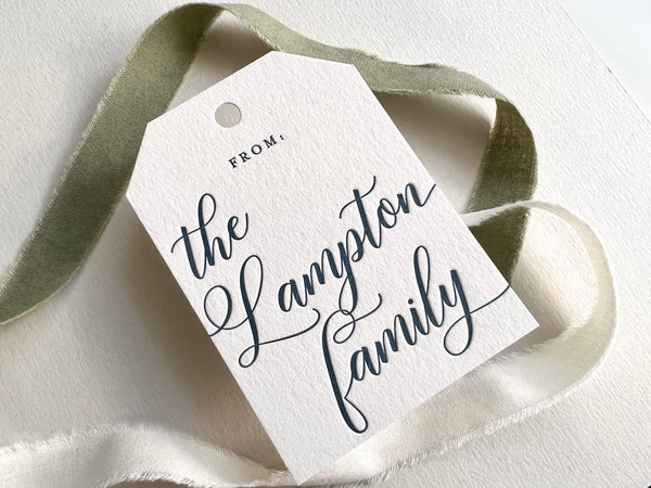 Simplicity Family - Letterpress Gift Tags