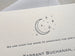Moon and Stars - Letterpress Birth Announcements