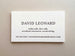David - Letterpress Business Cards