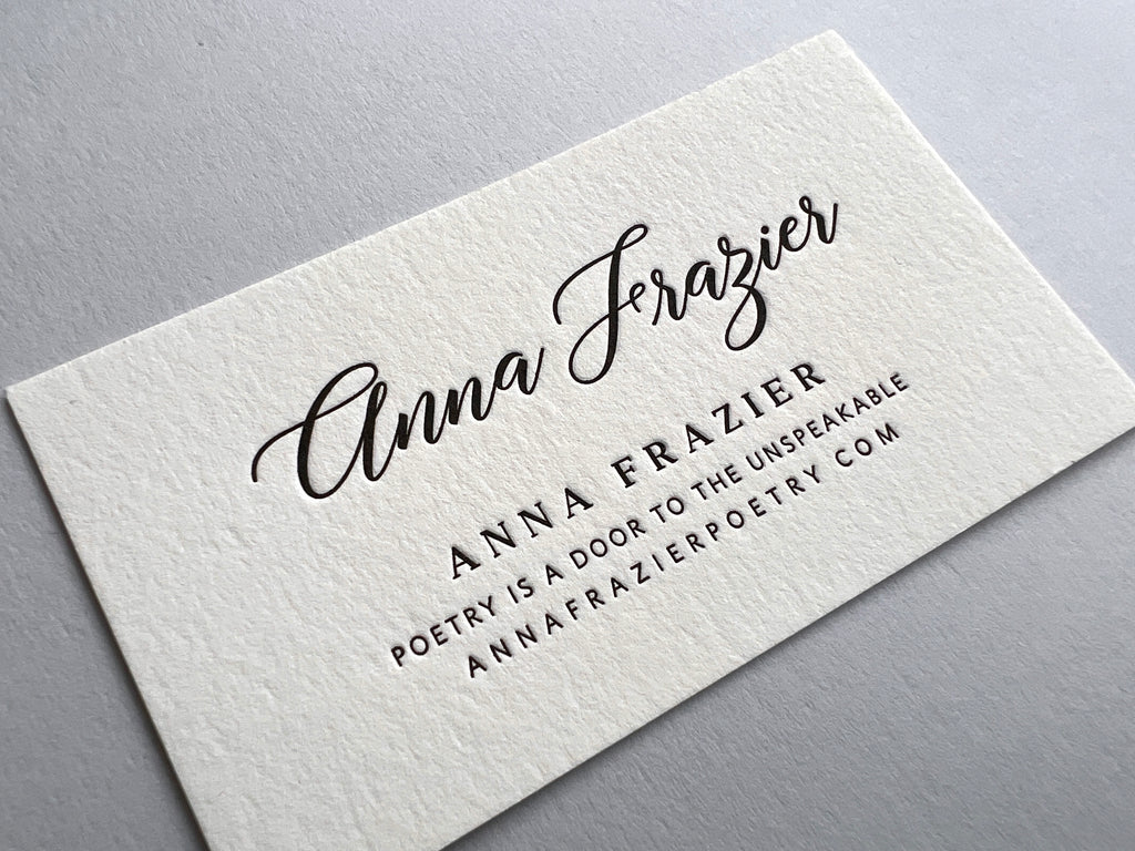 Frazier - Letterpress Business Cards