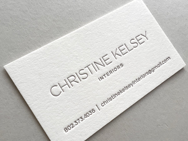 Kelsey - Letterpress Business Cards