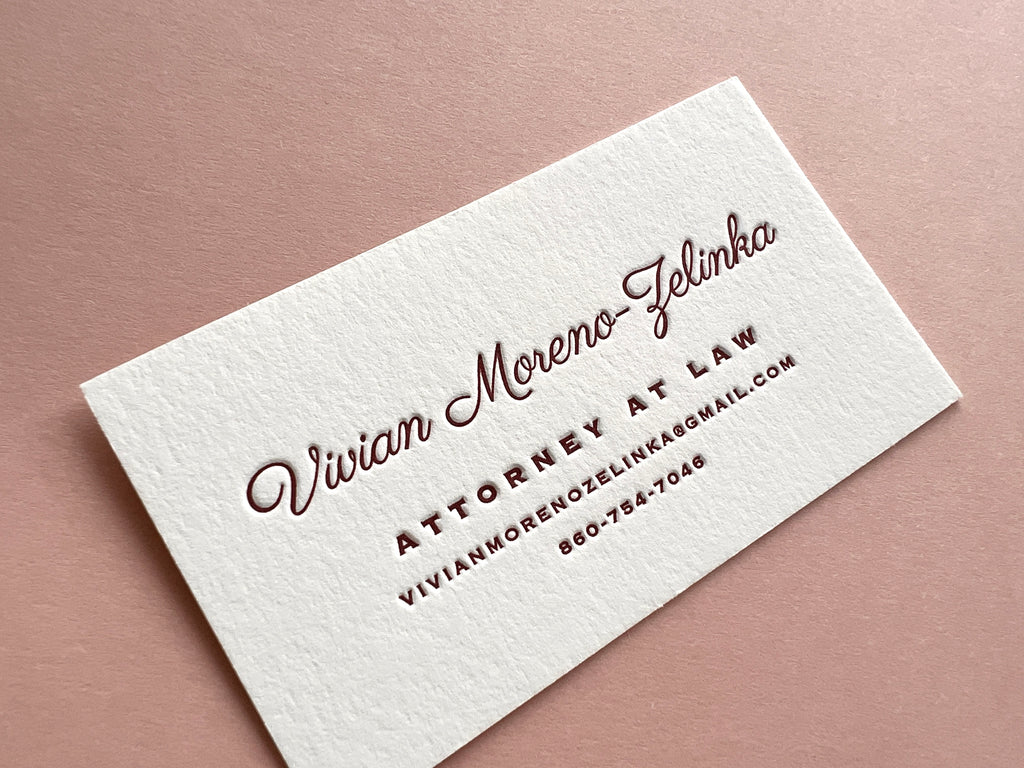 Vivian - Letterpress Business Cards