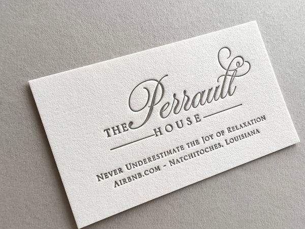 Bed and Breakfast - Letterpress Business Cards