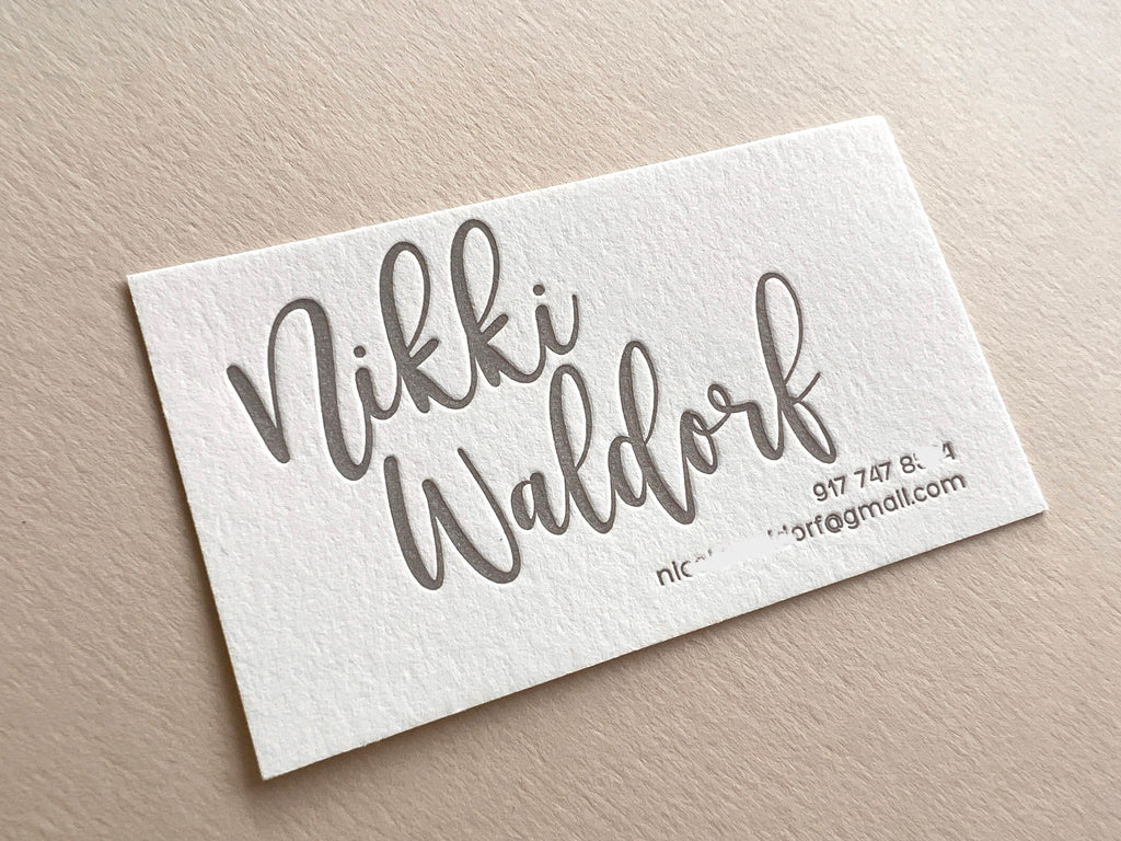 Nikki - Letterpress Business Cards