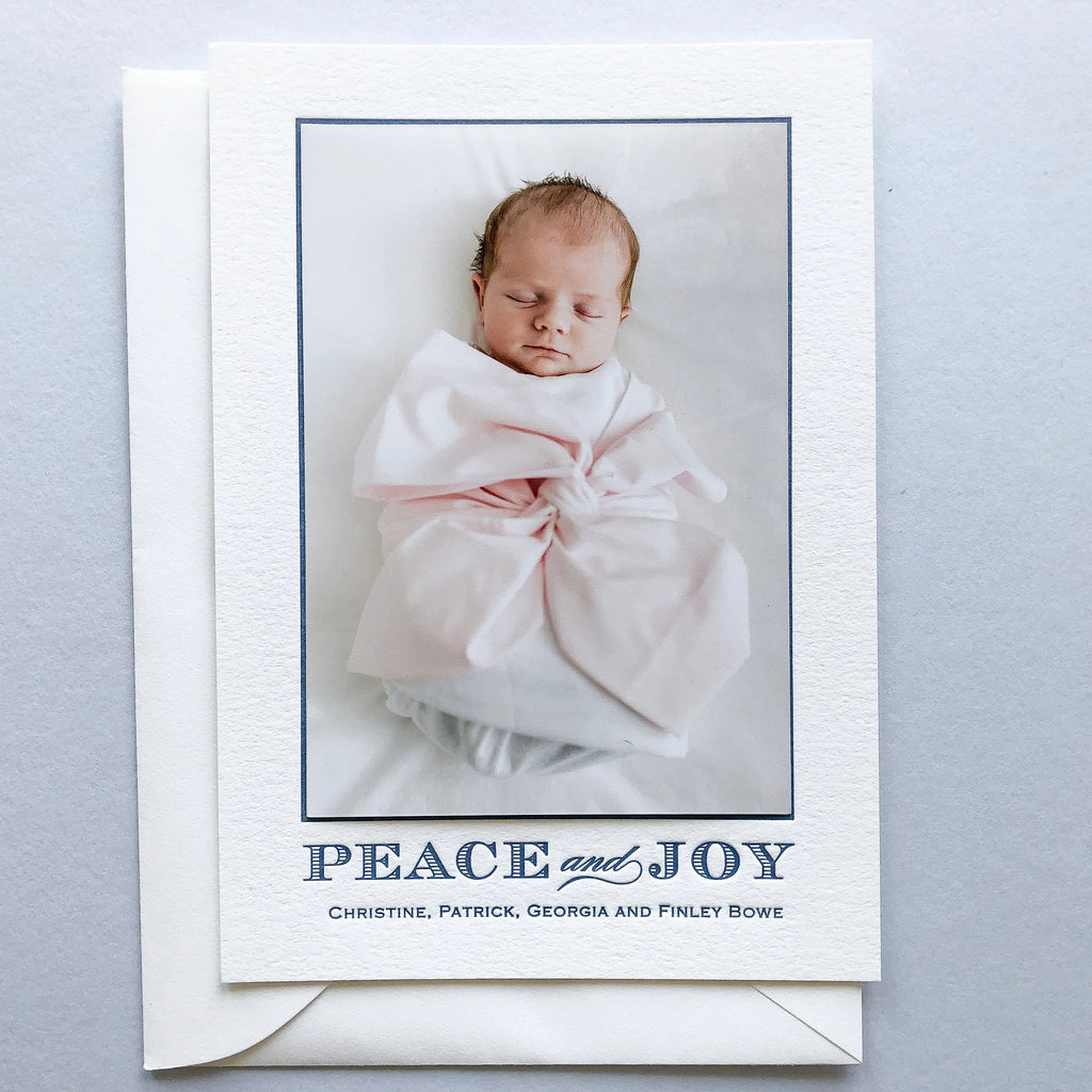 Peace and Joy - Letterpress Holiday Cards