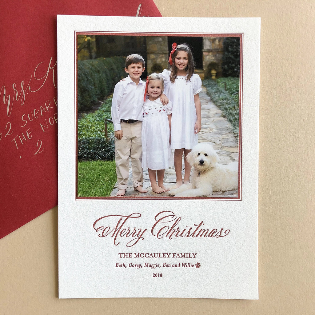 Traditional Christmas - Letterpress Holiday Cards