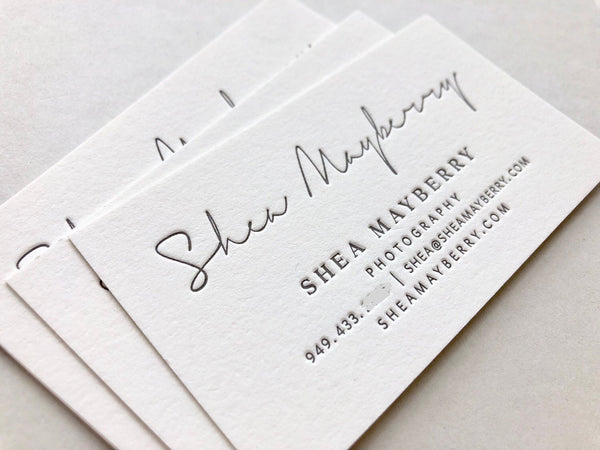 Shea - Letterpress Business Cards