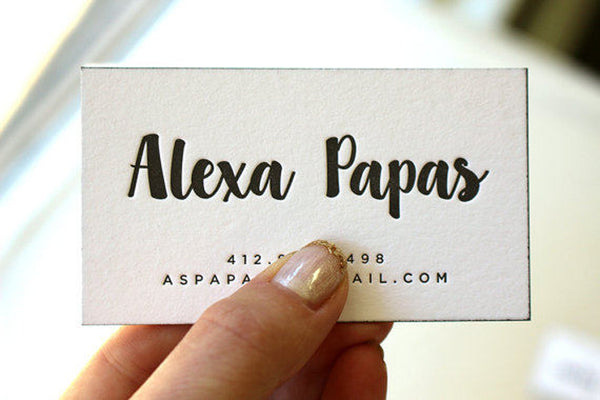 Alexa - Letterpress Business Cards
