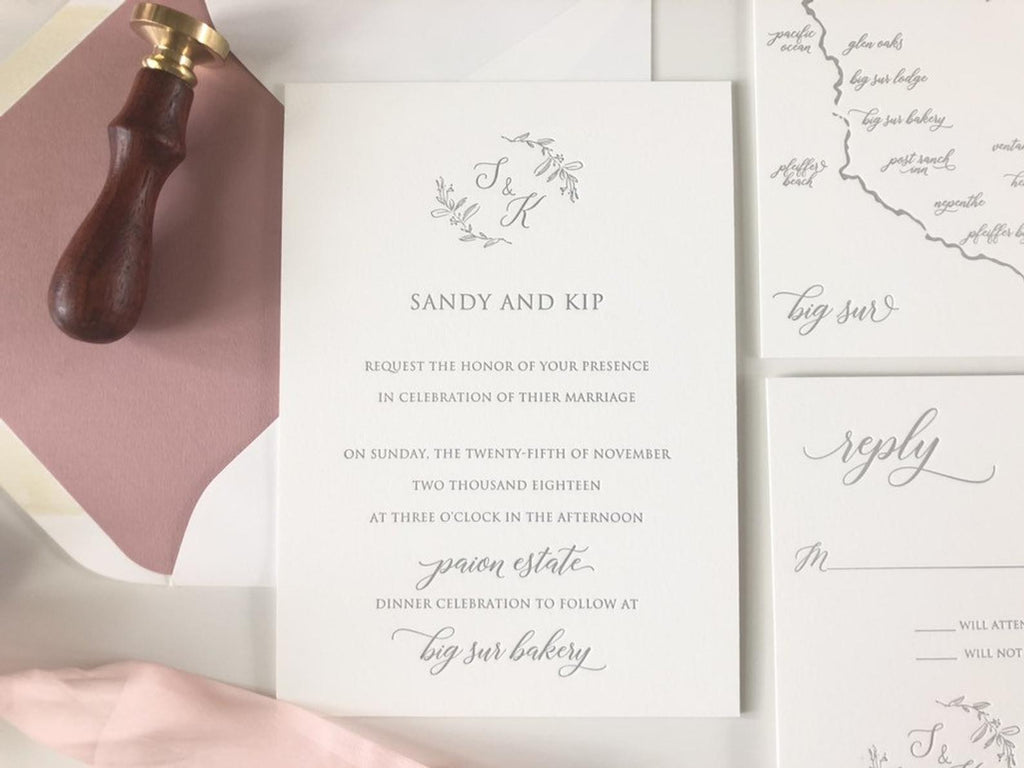 The Enchanted Suite - Letterpress Wedding Invitations