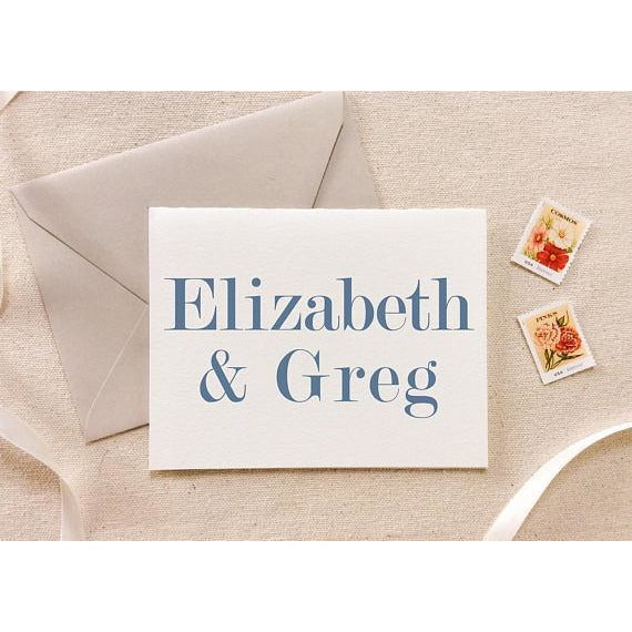 Elizabeth and Greg - Letterpress Folded Stationery