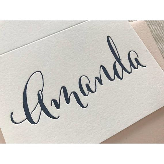 Amanda - Letterpress Folded Stationery