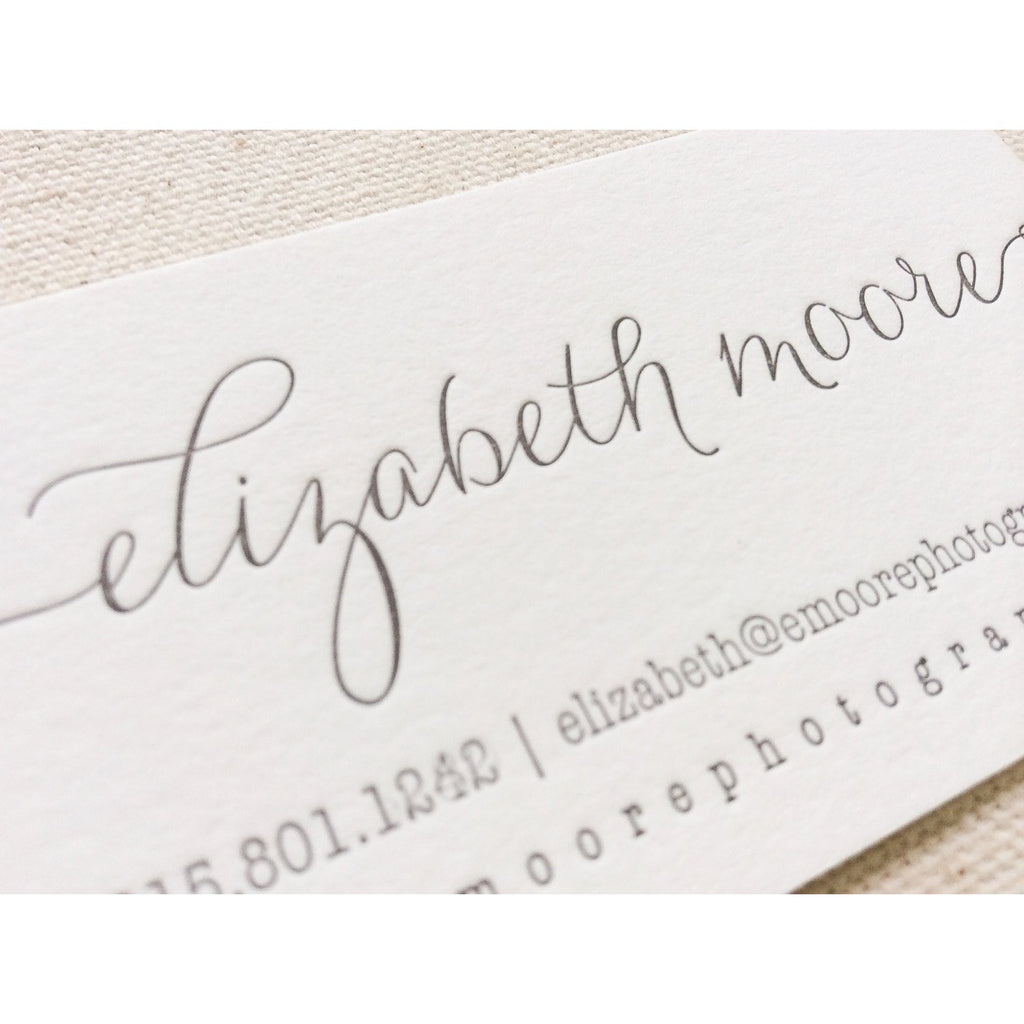 Elizabeth - Letterpress Business Cards