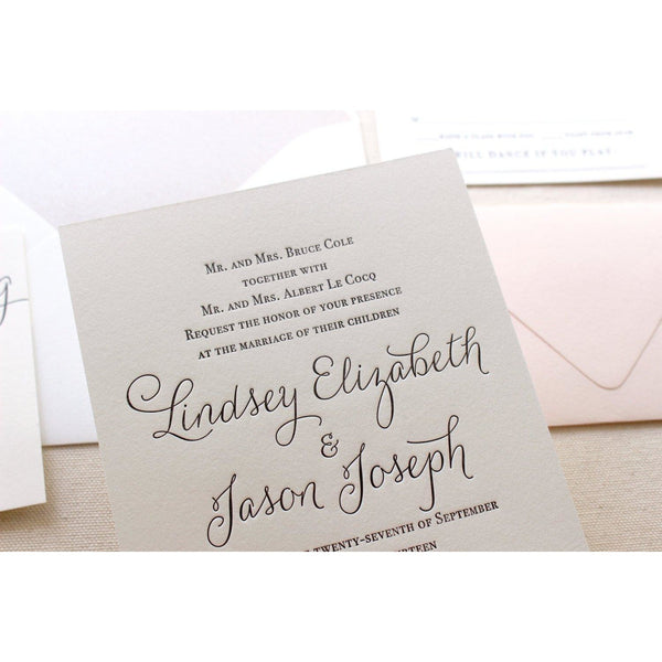 The Belle Suite  - Letterpress Wedding Invitations