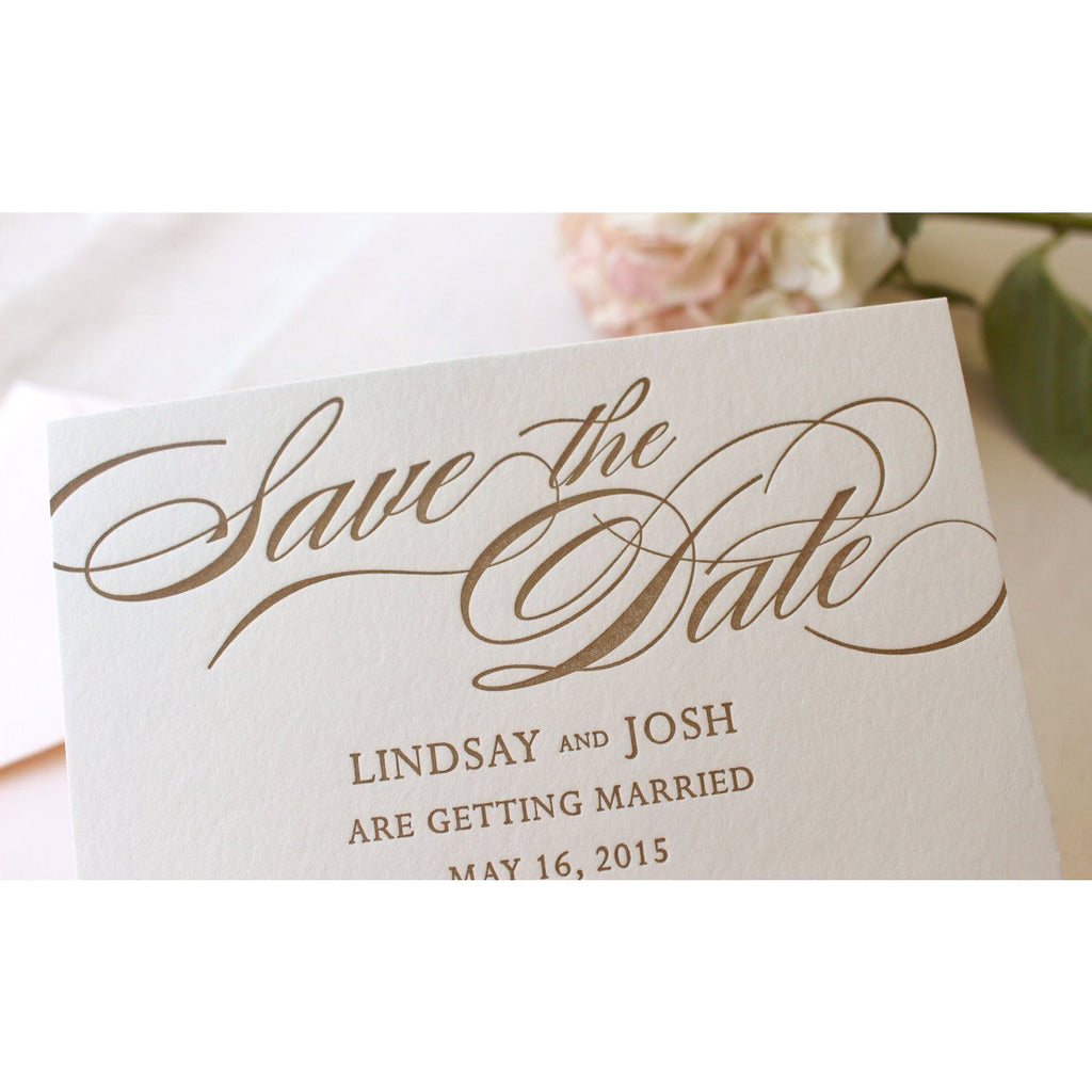 The Begonia Suite - Letterpress Save the Dates