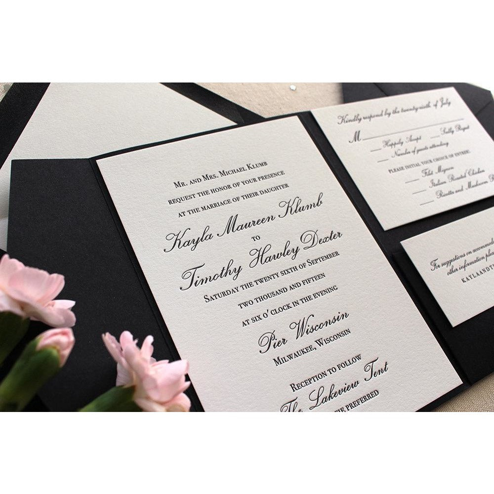 The Orchid Suite - Letterpress Wedding Invitations