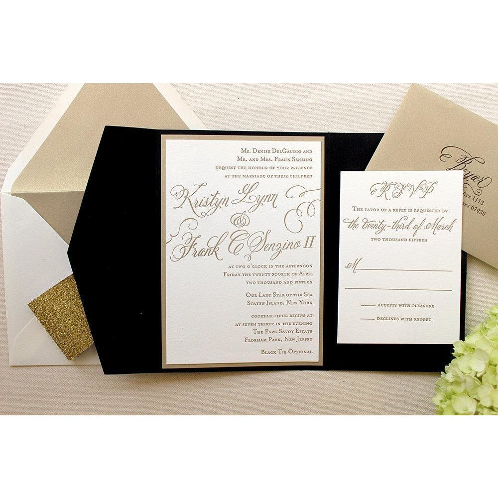 The Begonia Suite  - Letterpress Wedding Invitations