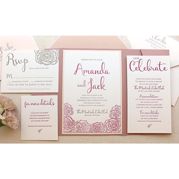 The Montauk Suite - Letterpress Wedding Invitations