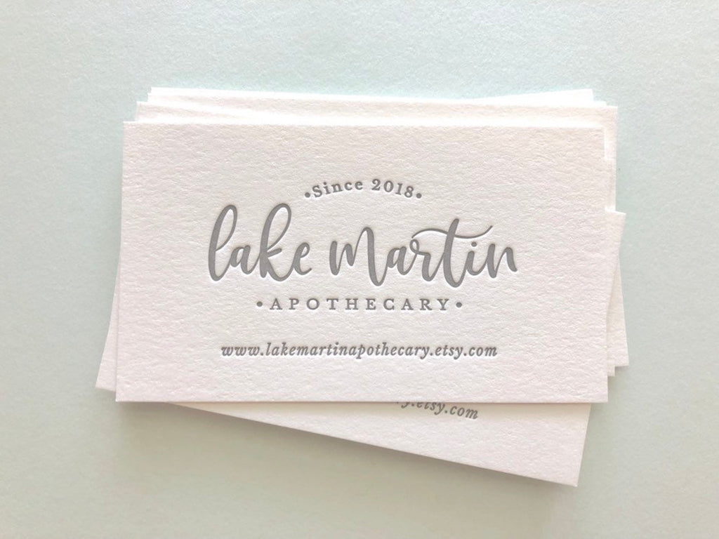 Lake Martin - Letterpress Business Cards